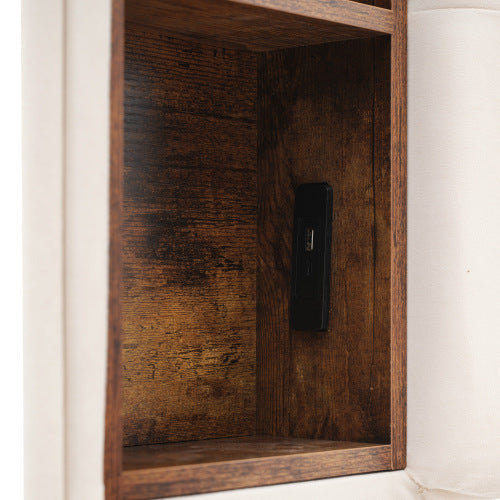 Polsterbett 160x200 cm mit kabellosem Laden, USB-C, 4 Schubladen