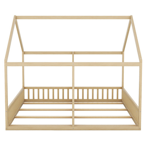 2-in-1 Kinderbett Hausmodell 90 x 200 cm – Praktisches Podestbett aus Kiefernholz