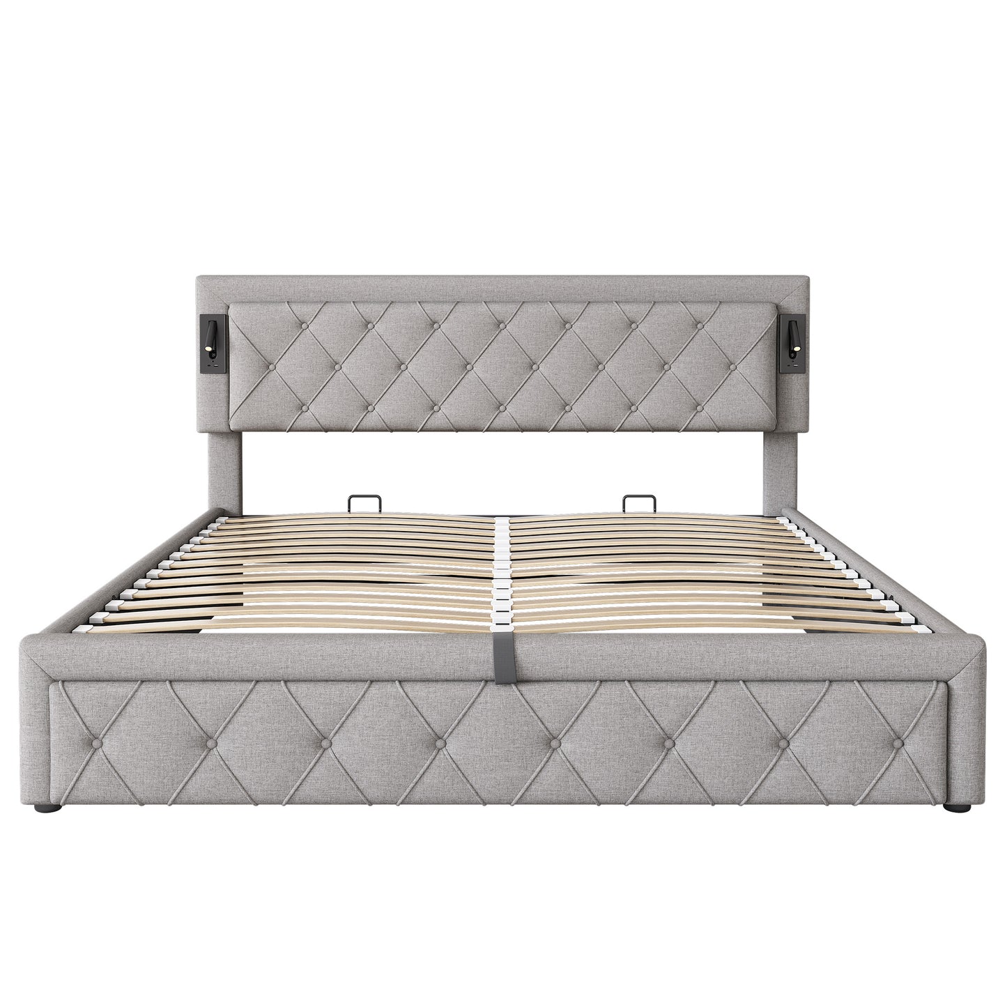 Polsterbett 180×200 cm mit Downlight & USB – Komfort trifft Stauraum