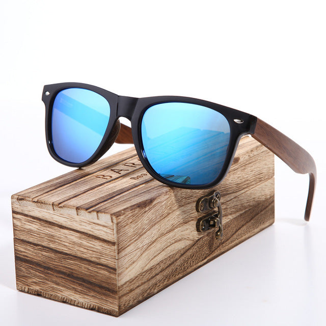 Polarisierte Holz-Sonnenbrille für Herren – stilvoller Schutz mit natürlichem Look