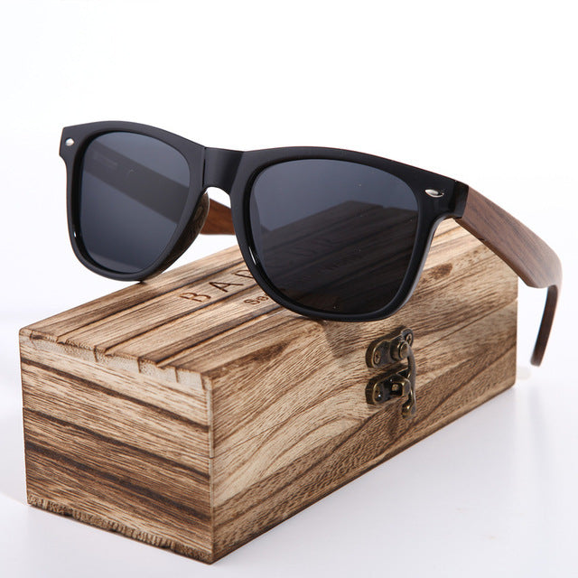 Polarisierte Holz-Sonnenbrille für Herren – stilvoller Schutz mit natürlichem Look