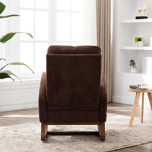 Relax-Schaukelstuhl mit hohem Rücken & Seitentasche