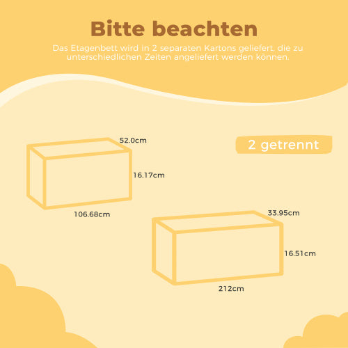 Kinderbett 90x200 cm aus Massivholz – mit Doppelschublade, Absturzsicherung und Lattenrost – Weiß