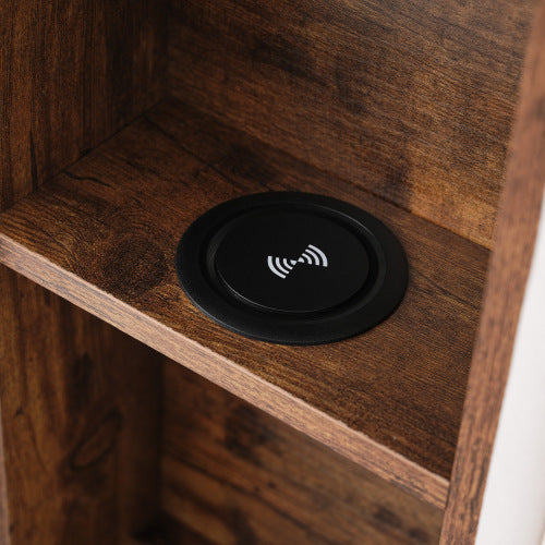 Polsterbett 160x200 cm mit kabellosem Laden, USB-C, 4 Schubladen