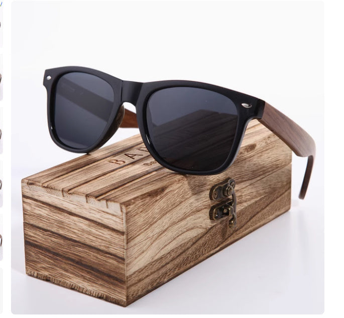 Polarisierte Holz-Sonnenbrille für Herren – stilvoller Schutz mit natürlichem Look